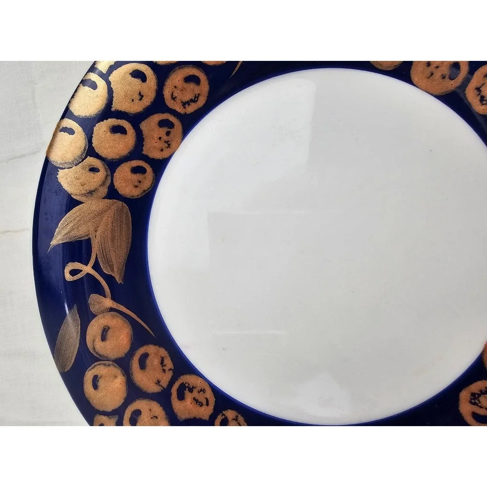 Pier 1 Tuscany Gold Handpainted Earthenware Salad‎ Plates Set Of 6 Italy